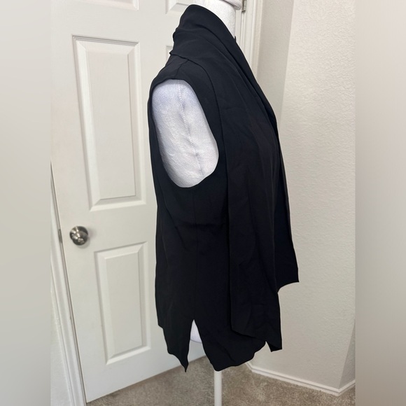 Adam Lippes Black Crepe Scarf Wrap Shell Sleeveless Blouse Size 8 - Picture 6 of 14